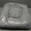 Calming Dog Bed & Cat Bed, Anti-Anxiety Donut Cuddler Beds, Cozy Soft Round Beds, Fluffy Faux Fur Plush Bed for Small Medium Dogs and Cats (24.0"L x 24.0"W x 8.0"Th, Shag Frost)