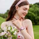 SNBLK 6 Pack Floral Engraved Bands Compatible with Apple Watch Bands 40mm 41mm 42mm 38mm Women Men, Silicone Flower Pattern Strap for iWatch Series 11 10