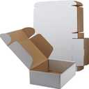 RLAVBL 12x9x4 Inches Shipping Boxes Set of 20, White Small Corrugated Cardboard Box, Mailer Boxes for Packing Small Business