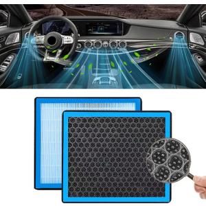 Cabin Air Filter Automotive Replacement CF10285, Activated Carbon Cabin Air Filter for 4Runner Highlander RAV4 Camry Corolla Sequoia Sienna Avalon Matrix Yaris, Air Filters to Adsorb PM2.5 (Blue)