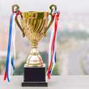Trophy Cup - Large Trophy,Gold Award for Sports,Tournaments,Competitions,Soccer Football League Match Trophy,Other Teamwork Award