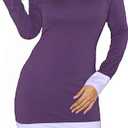 Aphratti Women's Long Sleeve Halloween Costume Adult Bodycon Mini Purple Dress