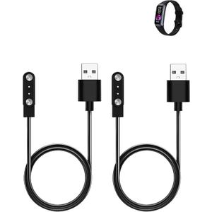2 Pack Charging Cable for Moremore C60 Waterproof Fitness Tracker,Magnetic USB Charging Cable Replacement Charger Compatible,Black