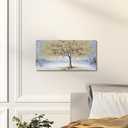 5 x Belmrxne Tree of Life Wall Art Gold Small Wall Decor Landscape Canvas Painting Funny Artwork for Entryway Hallway Bathroom Living Room Bedroom Dining Room 12x24 Inches