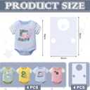 4 Sets Feed Me Baby Shower Games Include Foam Kt Board and Baby Clothes with Tape Funny Bridal Party Activities Twerk Play for Gender Reveal Party Supplies Decor