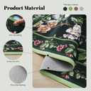 Runners for Kitchen Runner Rug Non Slip 2'x10' Long Washable Rugs with Rubber Backing Soft Floral Bird Magpies Animal Carpet Runner for Kitchen, Laundry, Bedroom, Bathroom (Green)