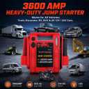 3600/1800 Peak Amp 12/24V Jump Starter for Large Gas & Diesel Engines