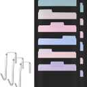 Mr. Pen- Hanging Wall File Organizer with 6 Pockets, 2 Pack, Black Fabric, 6 Metal Overdoor Hangers Included, Perfect for A4 Paper, Over The Door File Organizer