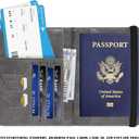Passport Holder Cover Wallet RFID Blocking Leather Passport Case with Card Slots, Waterproof Travel Wallet Organizer for Travel Essentials, International Documents for Men and Women