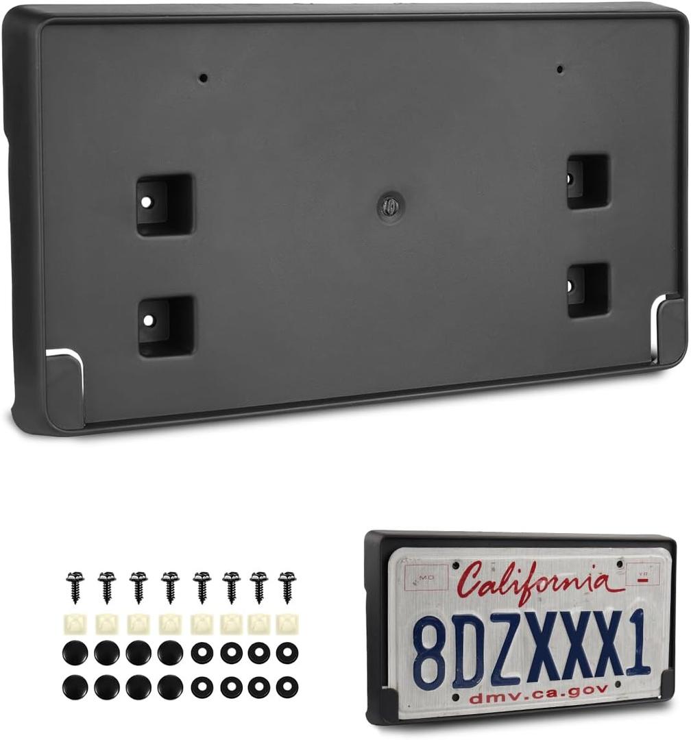 Custom Fit for License Plate Bracket Jeep Wrangler JL 2018-2025 2026 Front License Plate Frame Black Replacement 68295610AA CH1068150 Car Accessories