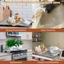 Stainless Steel Gas Stove Top Cover, Noodle Board Cooktop Cover, Kitchen Organizer for Gas and Electric Stove Range Expanding Kitchen Space, Large Size 36"x 23.6"x3", Sliver