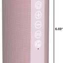 Ortizan Portable Bluetooth Speakers, IPX7 Waterproof Wireless Speaker with 24W Loud Stereo Sound, Deep Bass, Bluetooth 5.3, RGB Lights, Dual Pairing, 30H Playtime for Home, Outdoor, Party, Pink