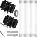 Chimney Sweep Kit Chimney Brush Kit Chimney Cleaning Kit, 20FT Dryer Vent Cleaner Kit Duct Cleaning Tools, Dryer Vent Cleaning Kit Fireplace Chimney Brushes-15pcs Flexible Rods, 2pcs 6in Chimney Brush