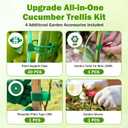 2 Pack 50" Tall A Frame Trellis for Climbing Plants Outdoor (50" X 17") Heavy Duty Garden Adjustable Trellis, Metal Trellis for Cucumbers, Beans, Tomatoes, Grapes, and Vining Vegetables