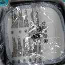 True & Tidy True Clean Spin Mop & Bucket System  Dual Compartment Design for Clean & Dirty Water, 360 Swivel Mop Head, Built-in Scrubbing Brush, Stainless Steel Handle & 2 Reusable Microfiber Pads