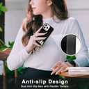 Black Cute Cat iPhone 15 Pro Case Cute Cat iPhone Case, Non-Slip Pattern Design and Shock Absorption, Soft Silica Gel Frame Support Black Phone Case for Teen Girls and Sisters