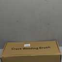 GADFlSH Manual Crevice Weeding Tool, Crack Weeder with 2 Weed Brush Heads, Crevice Weeding Hook with Adjustable Steel Handle for Patios, Decks & Garden Paths