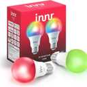 innr Smart Light Bulbs, A19 Zigbee, Works with Philips Hue* and Alexa (Bridge Required), White and Color, RGB, Dimmable Color Changing Light Bulb, E26 LED Bulb 60 Watt, 806lm, 2-Pack