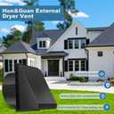 Hon&Guan 8 Inch Vent Covers for Wall with Removable Mesh, Wall Mount Exhaust Vent with Rubber Cushioned Non-Return Flap, Stainless Steel Wall Vent Cover for House.