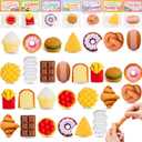JOYIN 28 PCS Valentines Day Dessert Mochi Squishy Toy with Card, Prefilled 14 Design Kawaii Food Stress Relief Squeeze Fidget Toy for Kid Valentine Party Favor, Classroom Gift Exchange School Reward