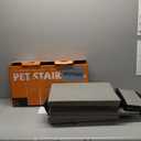 Zerbuger Dog Stairs with Storage 23" H, 4-Step Wider Dog Steps for High Beds Window, Folding Sturdy Pet Stairs Gift for Injured Old Dogs Cats, Ramp for Climbing Car Up to 200 lbs,(Gray, No Condo)