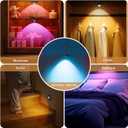 Rechargeable Puck Lights with Remote, 12 Pack Magnetic Under Cabinet Lighting, 1500mAh Battery Operated LED Tap Lights with Dimmer & Timmer for Kitchen, Closet, Shelf - 3 Color Temps & 12 RGB, Black