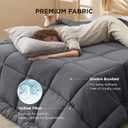 Bedsure Comforter Duvet Insert - Quilted Comforters King Size, All Season Duvet, GentleSoft Down Alternative Bedding, with 8 Tabs, Gifts for Women/Men, Grey, King 90 x 102 Inches
