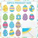 16 Pcs Large Easter Tree Decorations Egg Ornaments Cute Colored Egg Picks Ornaments Extra Large Pink Yellow Blue Easter Eggs Tree Picks Toppers for Home School Office Spring Party Vase Decor