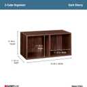 ClosetMaid Cubeicals 2-Cube Storage Shelf Organizer - Stackable or Wall-Mountable, Easy Assembly, Dark Cherry Finish
