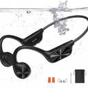 Bone Conduction Headphones for Swimming, IPX8 Waterproof Swimming Headphones with 32GB MP3 Memory and Bluetooth 5.4, Underwater Earbuds Secure Fit Open Ear Sports Headphones for Running, Cycling