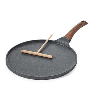 SENSARTE Nonstick Crepe Pan, Swiss Granite Coating Dosa Pan Pancake Flat Skillet Tawa Griddle 10-Inch