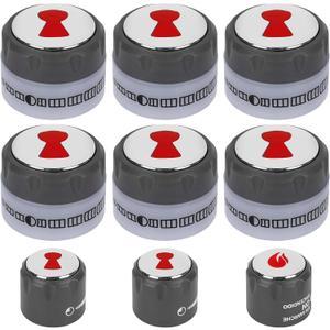 RO6G Upgrade Grill Knobs Kit 67692 Replacement Weber Summit 600 660 670 with 6 Main Burner Knob - 1 IR Knob - 1 Smoke and 1 Grill Burner Control Knob - 9 Pack