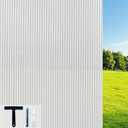 Hilarious Reeded Glass Privacy Film Frosted Window Cling Window Privacy Film 3D Decor UV Blocking Heat Control Static Cling Vinyl No Glue Removable Cover for Bathroom Living Room Office, 29.5''x78.7