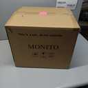 MONITO Ceramic Dinnerware 16 Pieces Dinner Set,Plates Pasta Bowls Cereal Bowls Reactive Change Glaze Dish Sets, Modern Stoneware Dishes,Gift, Creamy white