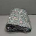 KIMODE Comfort Kitchen Mats for Floor Cushioned Anti Fatigue,Farmhouse Floral Spring Kitchen Rugs Sets of 2 Non Slip,Memory Foam Standing Carpet for Laundry Sink Office,Green (17.3" x 47 "+ 17.3" x 29 "--0.47 inches)