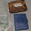 Passport Holder Cover Wallet RFID Blocking Leather Card Case Travel Accessories for Women Men (Blue)