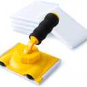 VOOMEY Paint Edger, 360 Rotation Handle Paint Edger Trimmer with 5pcs Replace Pads, Corner Walls & Ceilings Pad Painter, Edge Painting Tool for Wall Paint Pad Applicator