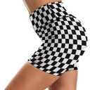 Yoga Shorts High Waisted Biker Shorts for Womens Athletic Running Workout (L)