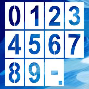 3 Inch Large Number Stencils for Painting - 11 Pack Number Stencil Templates for Curb Address, Cakes, Cookies, Mailboxes and Crafts, Reusable House Numbers Stencils for Wood Signs & Cement Wall Art