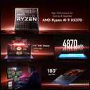 NIMO 17.3" Copilot+ AI Laptop, AMD Ryzen AI 9 HX 370 (Up to 5.1GHz), 32GB DDR5 RAM 1TB SSD, Radeon 890M, 144Hz FHD Display, 100W PD, USB 4.0, Fingerprint, Win 11 Gaming Laptop 