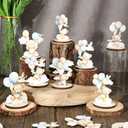 16 Pcs Wooden Baby Shower Table Centerpiece Blue Bear Tabletop Detachable Sign It's A Boy Gender Reveal Table Toppers Display Decoration Bear Birthday Photo Props Party Favor Supplies