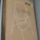 Simple Deluxe Step Stool Foldable, 3 Step Ladder Portable Ladder with Wide Anti-Slip Pedal, Step Stool for, Lightweight Step Ladder for Home Kitchen and Outdoor, Black (2 Step Large)