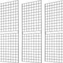 Grid Wall Commercial Grade Grid Panels Heavy Duty Panel for Retail Display Wall 2' W x 6' H, Black (Pack of 3) Easily Portable