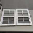 Melkus 2 Pack Shed Windows, 12"x18" Flush Mount Chicken Coop Windows with Thicker Tempered Glass and Screen, Sliding Windows for Chicken Coop, Shed, Garage, Playhouse, Barn, Greenhouse, White