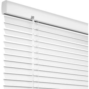 ACMEART Blinds for Window,1'' Cordless Aluminum Venetian Mini Window and Door Blinds Customized Width 18-96'',White