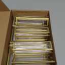 MaxGear 4x6 Gold Acrylic Sign Holder 12 Pack, Wedding Gold Table Number Holders, Double Sided Picture Frame Paper Stand Photo Display, Clear Menu Flyer Stand for Wedding, Home, Restaurant