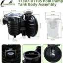 17307-0110S Pool Pump Tank Body Assembly Fits for Pentair Sta-Rite IntelliPro VS 3050 Pumps Max-E-Pro Series Pumps Trap Body Assembly, Pool And Spa Inground Pump