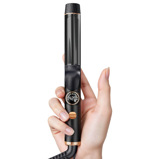1 Inch Mini Travel Curling Iron, 100240V Travel Dual Voltage Curling Iron for Short Hair with 5 Heat Settings, Small Curling Wand with Temperature Memories and Lock, Rose Gold