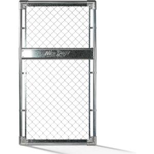 3x5FT(31.5"W x 59.0"H) Heavy Duty Chain Link Gate Easy Installation, Galvanized Steel Chain Link Gate Kit for Yard丨Pet Enclosure丨Backyard（Includes Galvanized Steel Pipes）
