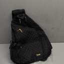 Sucipi Women's Pickleball Backpack - Quilted Crossbody Sling Bag for Tennis & Pickleball Paddle (Medium, Black)